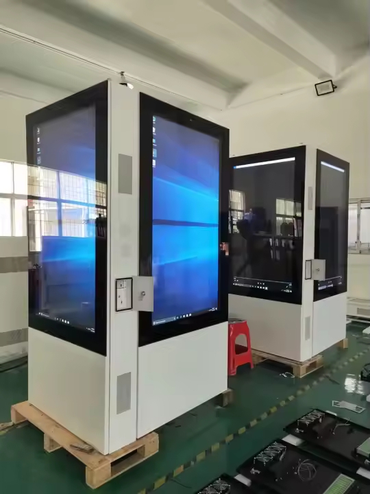 49 55 65 inch outdoor AG AR glass 4K double sided digital signage with 4G 49 55 65 inch outdoor AG AR glass 4K double sided digital signage with 4G